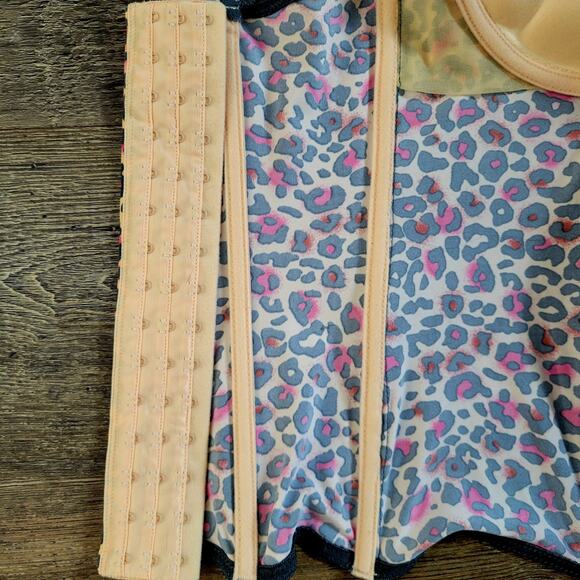 Y2K Rue 21 Tarea Push-Up Bra 36B – Pink Leopard Coquette Glam Grunge - Picture 9 of 10